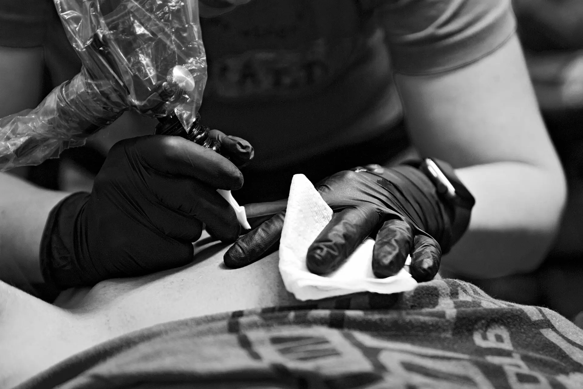 Tattoo in progress
